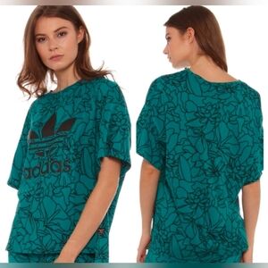 Adidas Pharrell Williams Dear Baes Oversized Shirt Size XL In Dark Teal Green